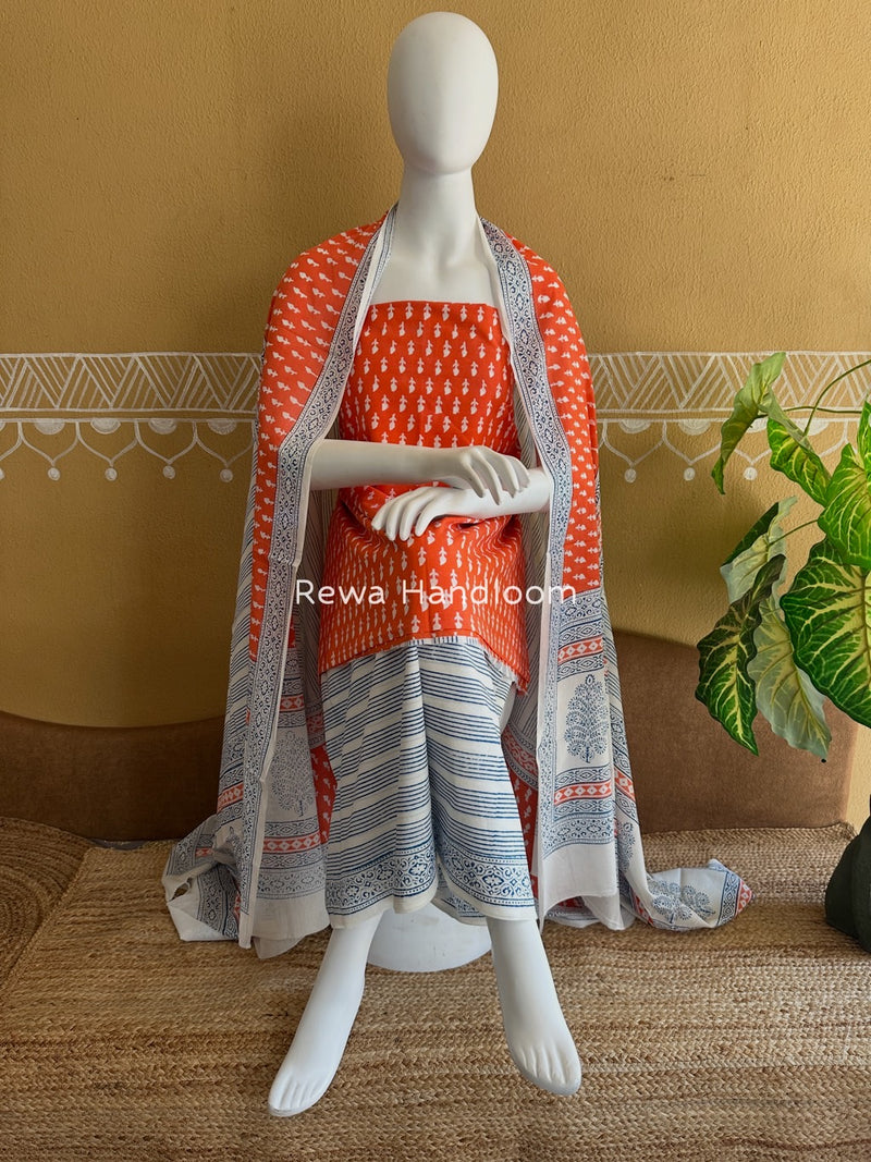 Indigo Bagh Print Suit 