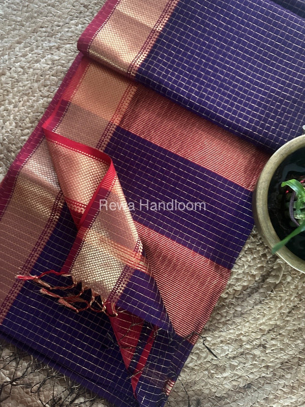 Maheshwari Zari Checks Saree