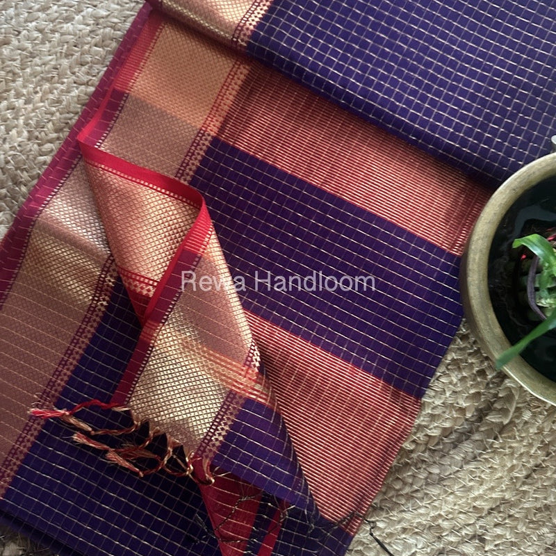 Maheshwari Zari Checks Saree