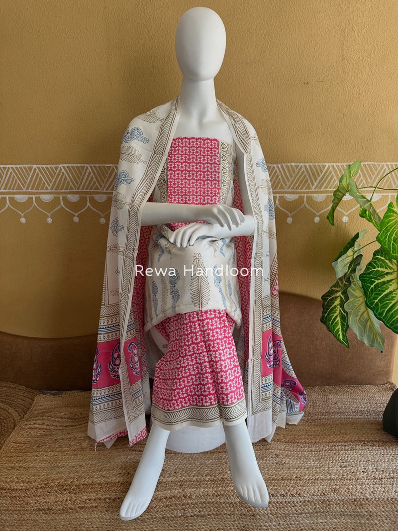 Indigo Bagh Print Suit 
