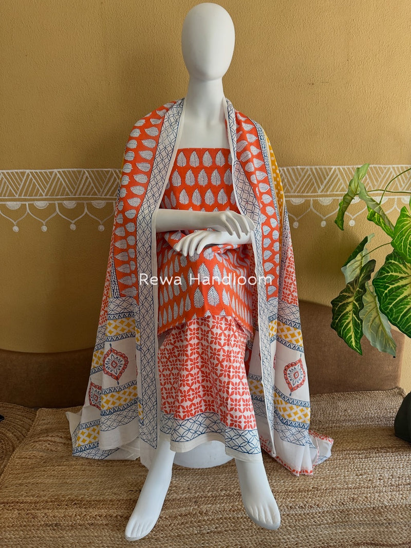 Indigo Bagh Print Suit 