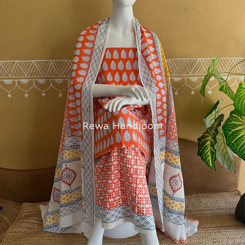Indigo Bagh Print Suit 