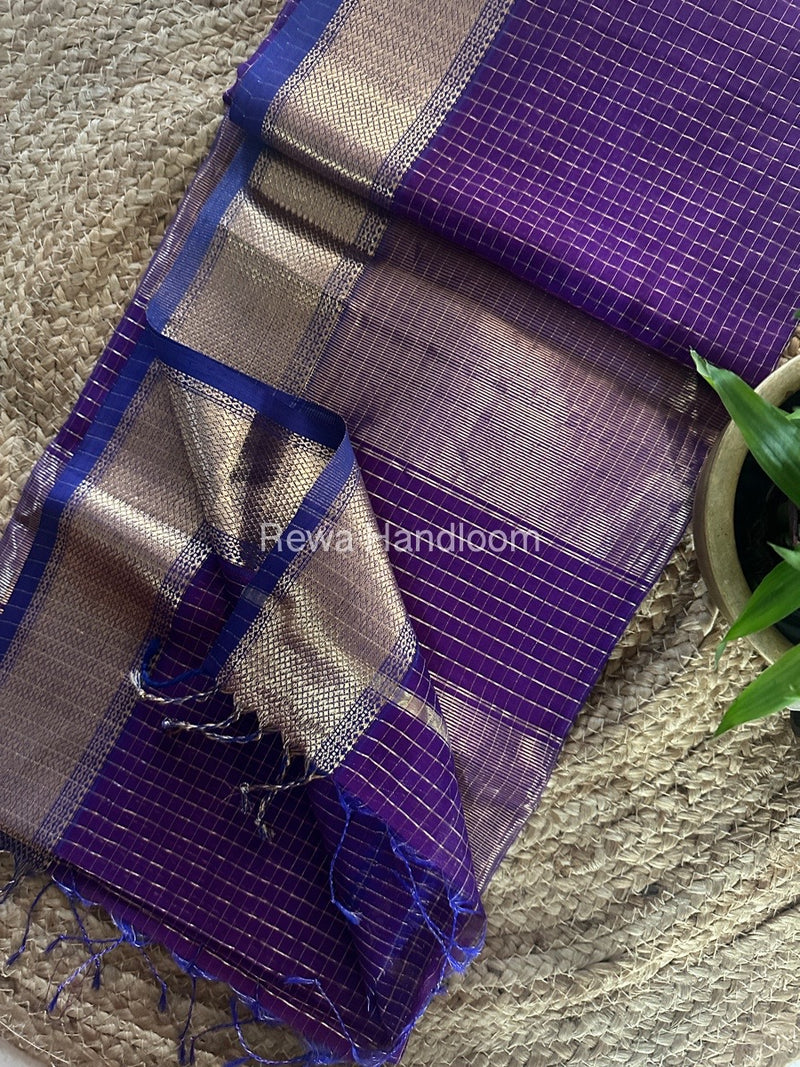 Maheshwari Zari Checks Saree