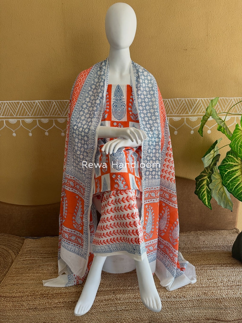 Indigo Bagh Print Suit 