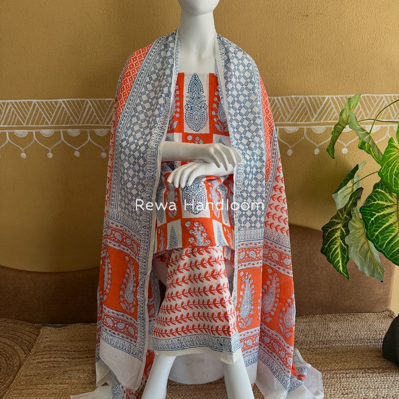Indigo Bagh Print Suit 