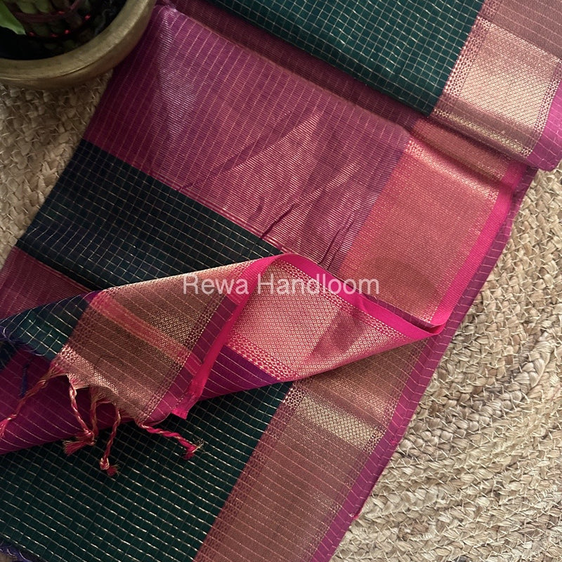 Maheshwari Zari Checks Saree