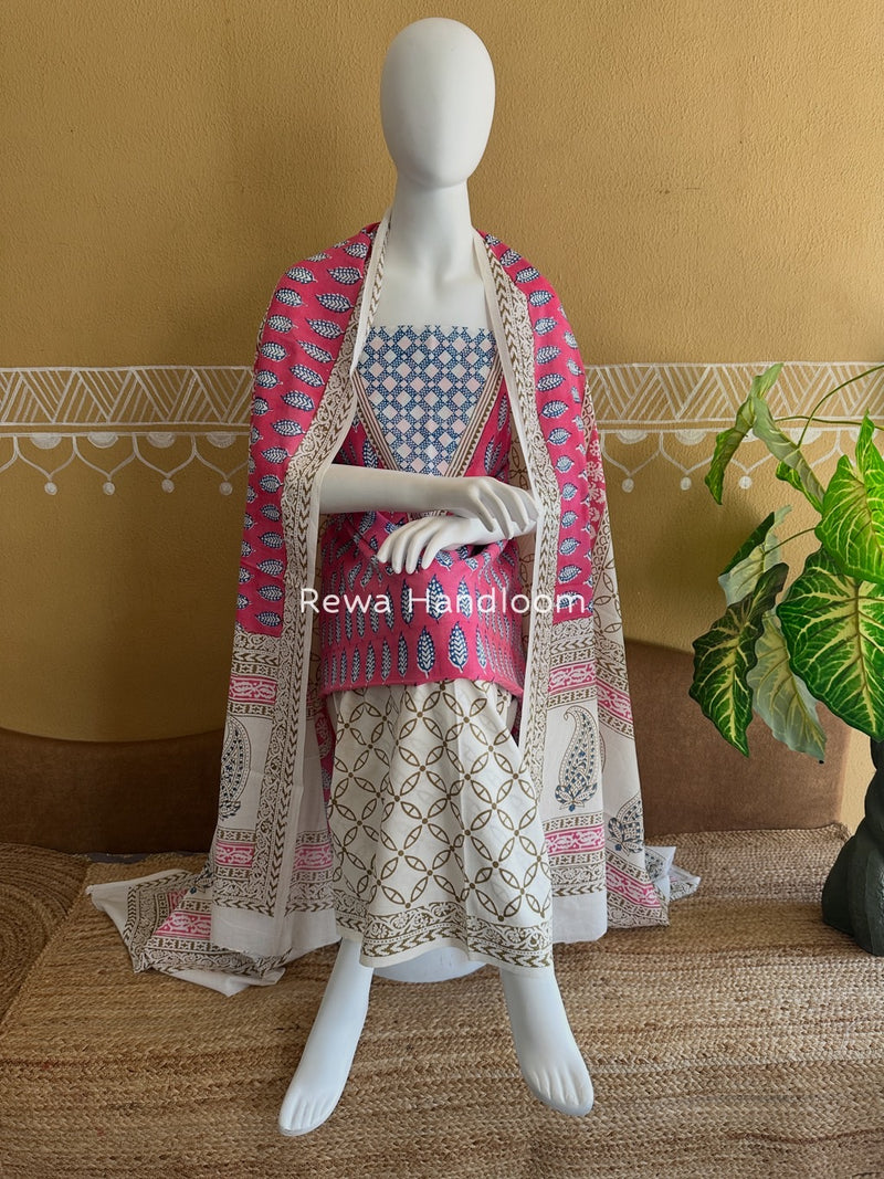 Indigo Bagh Print Suit 
