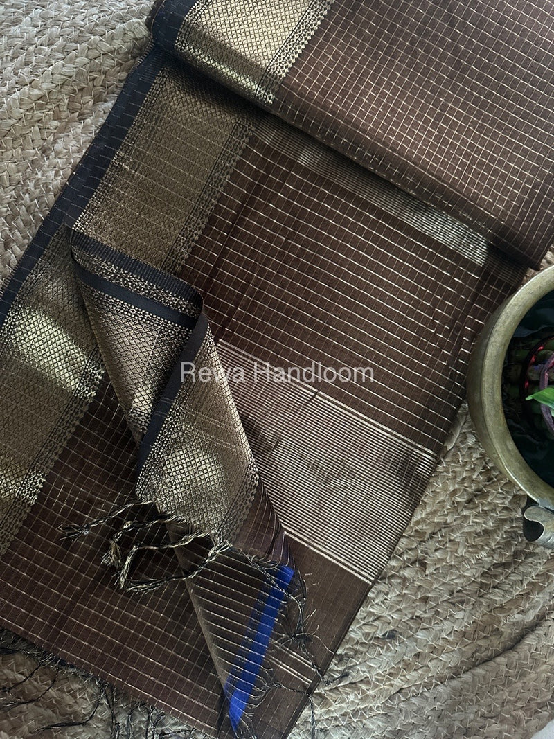 Maheshwari Zari Checks Saree