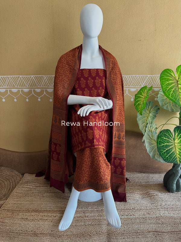 Bagh Print Cotton Suit 