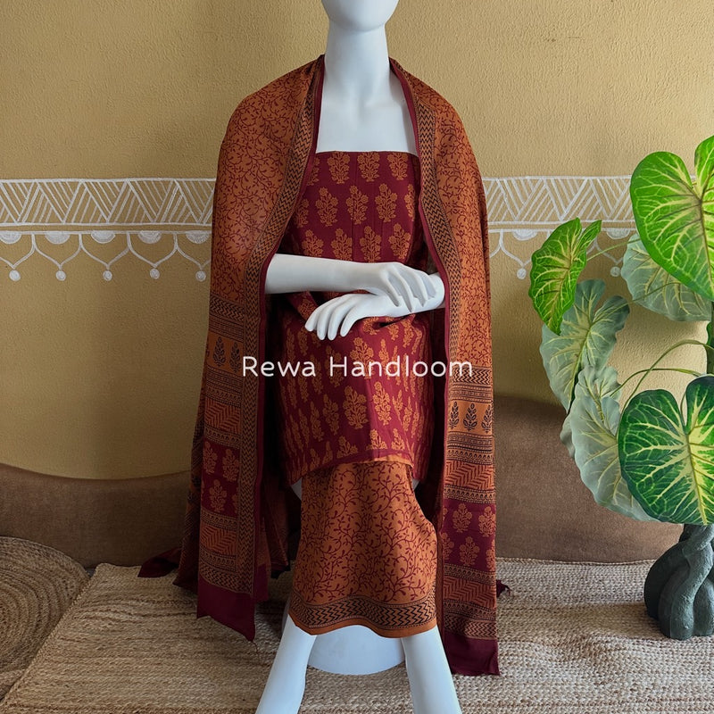 Bagh Print Cotton Suit 