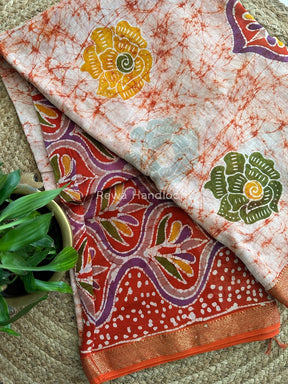 Maheshwari Batik Indonesian Print Saree