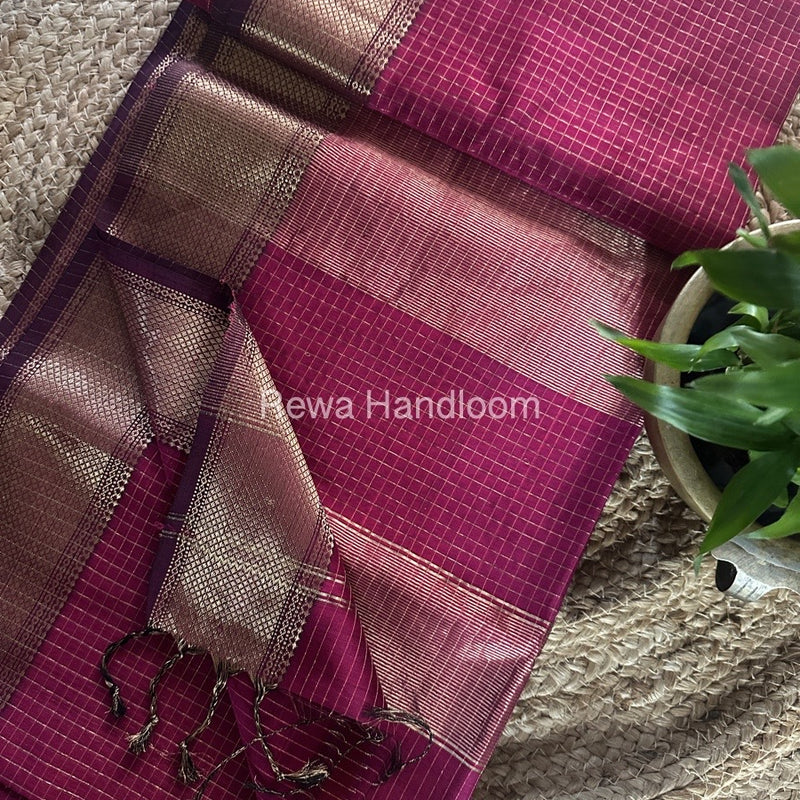 Maheshwari Zari Checks Saree
