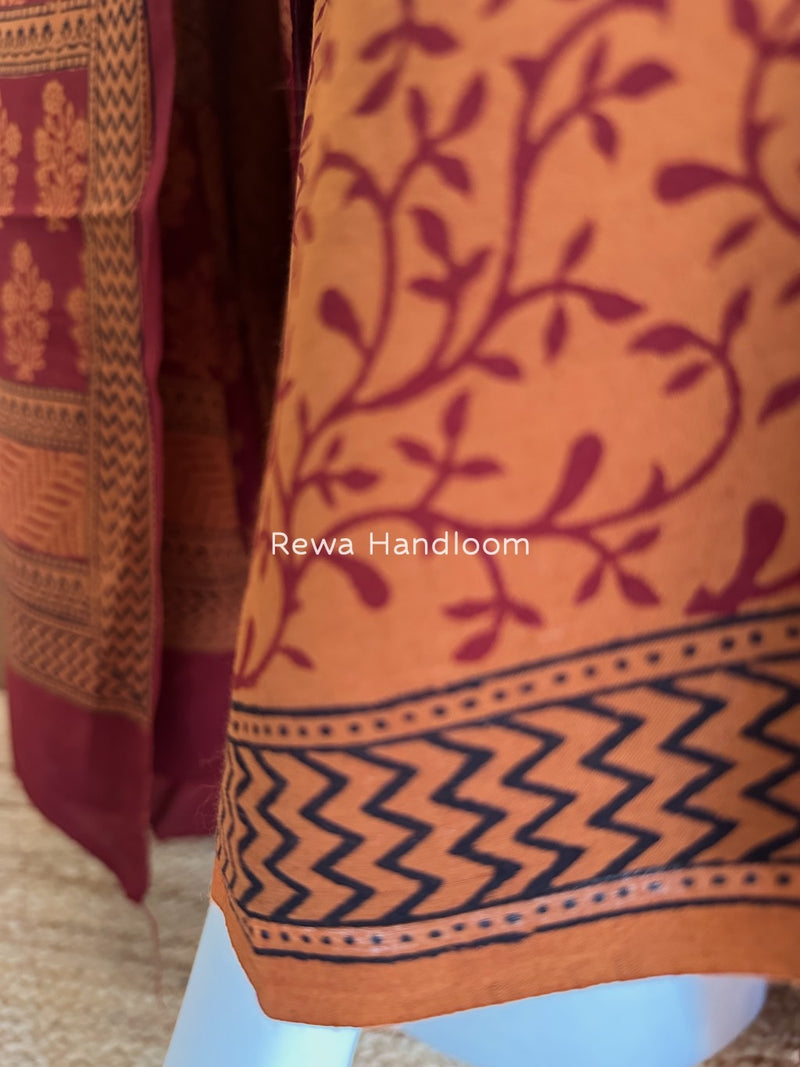 Bagh Print Cotton Suit