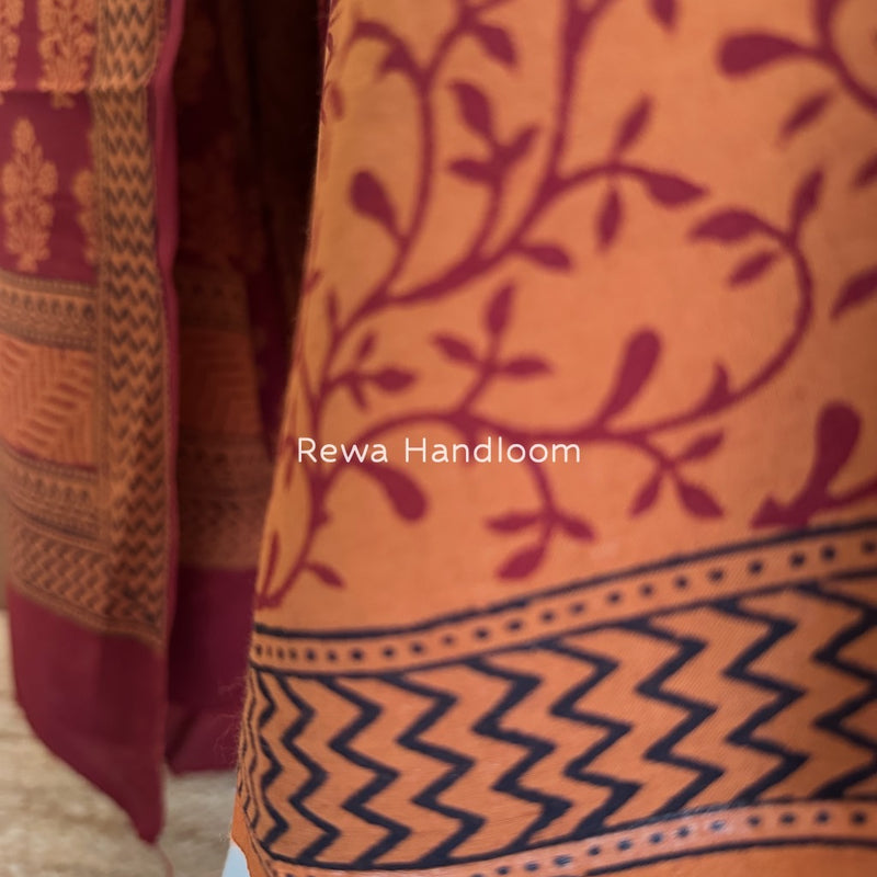 Bagh Print Cotton Suit