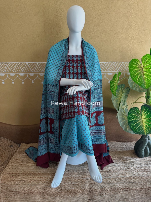 Bagh Print Cotton Suit