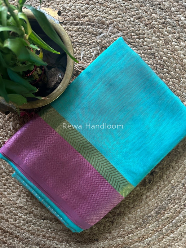 Sky blue Ganga Jamuna Maheshwari Saree GJ0120