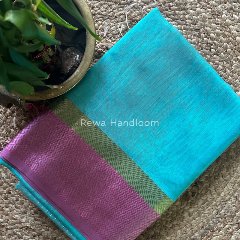 Sky blue Ganga Jamuna Maheshwari Saree GJ0120