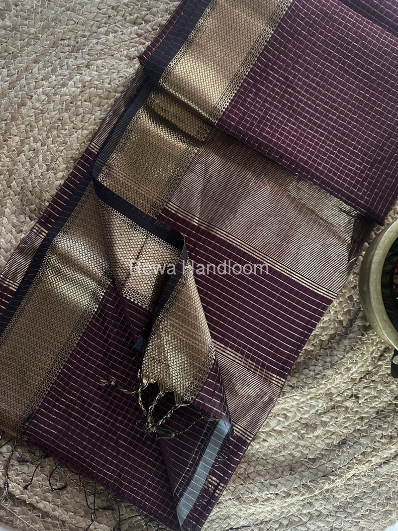 Maheshwari Zari Checks Saree