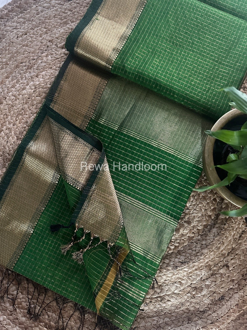 Maheshwari Zari Checks Saree