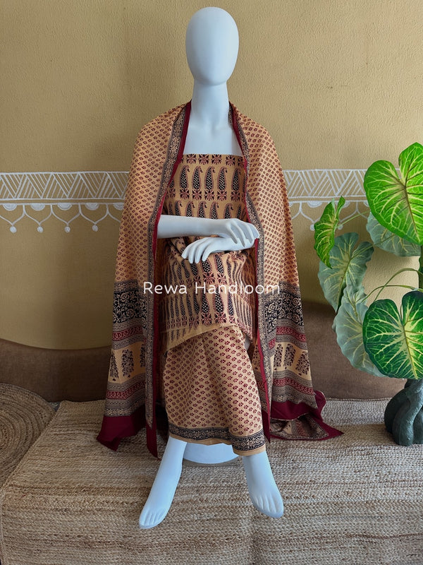 Bagh Print Cotton Suit 