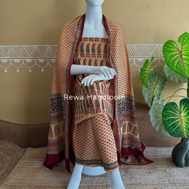 Bagh Print Cotton Suit 