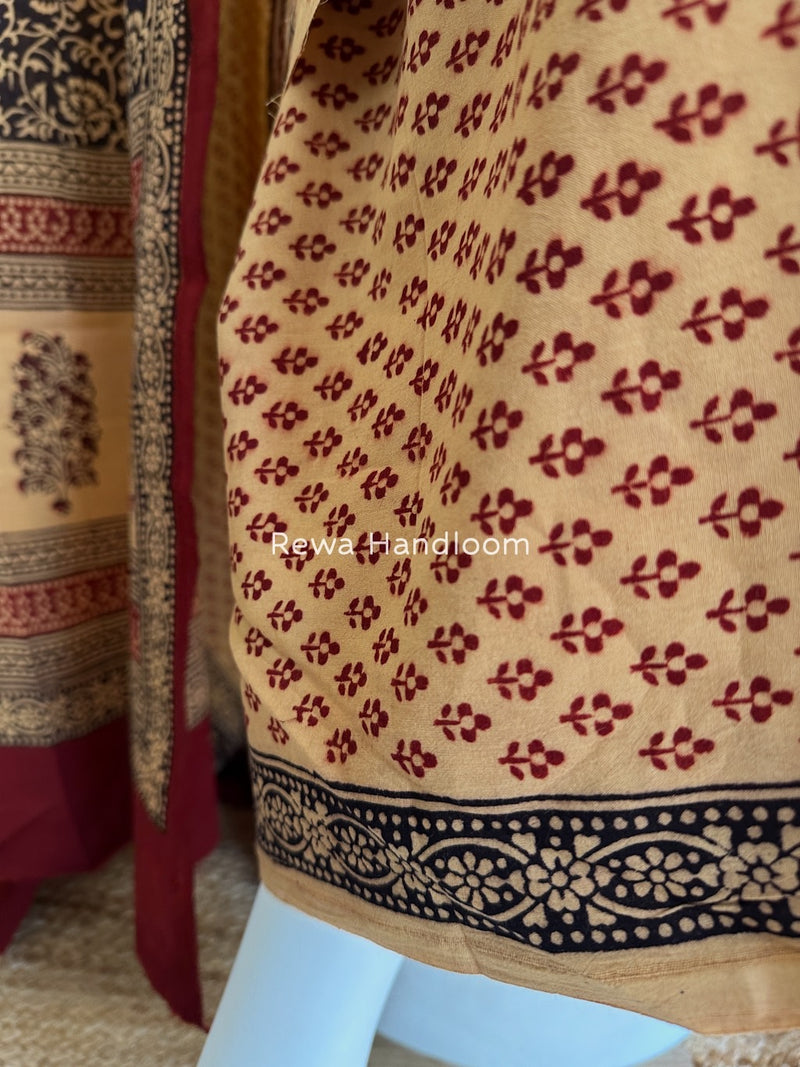 Bagh Print Cotton Suit