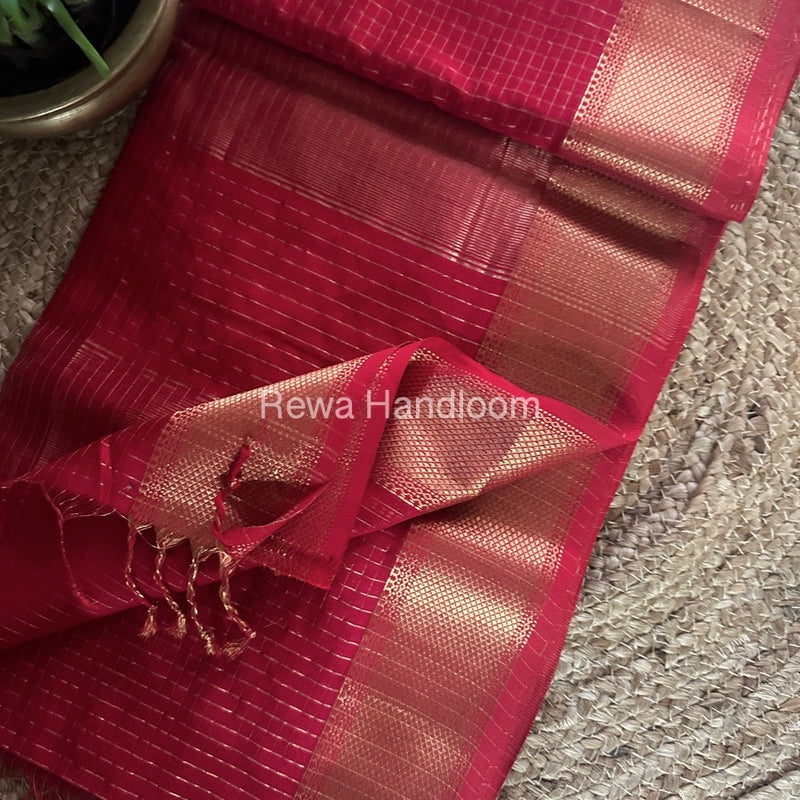 Maheshwari Zari Checks Saree