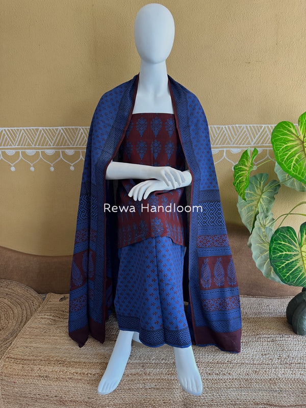 Bagh Print Cotton Suit 