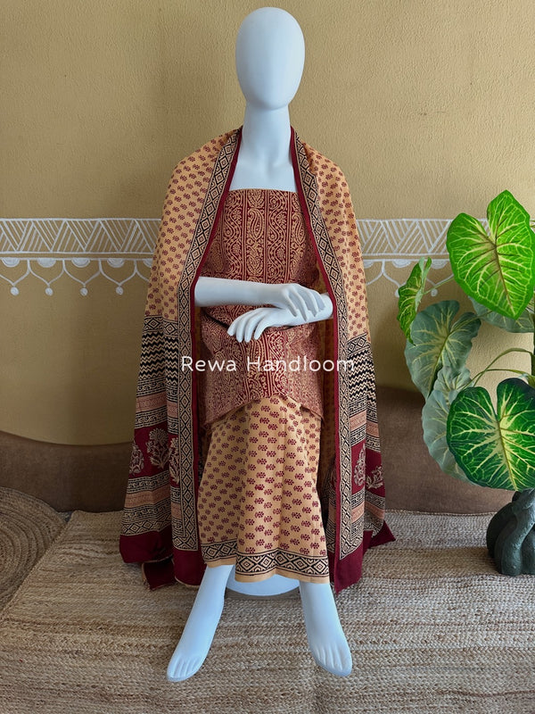 Bagh Print Cotton Suit 