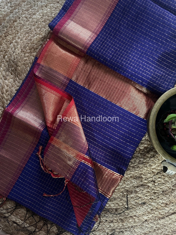 Maheshwari Zari Checks Saree