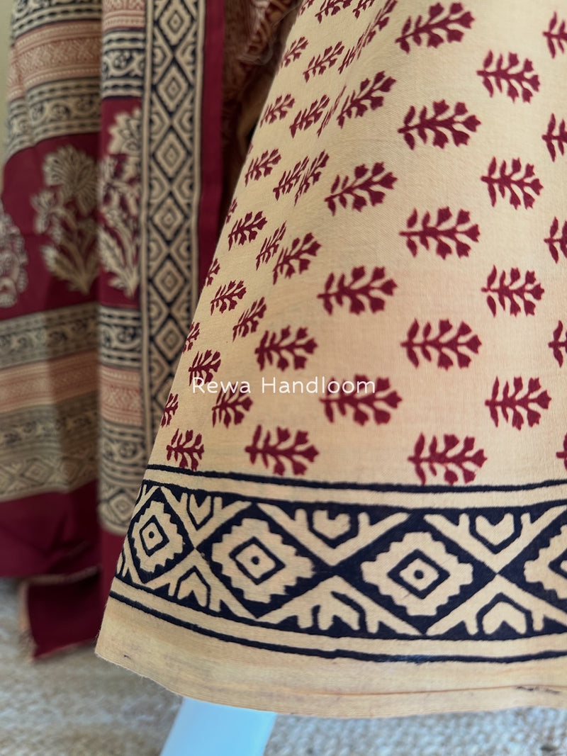Bagh Print Cotton Suit 