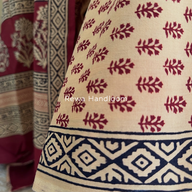 Bagh Print Cotton Suit 