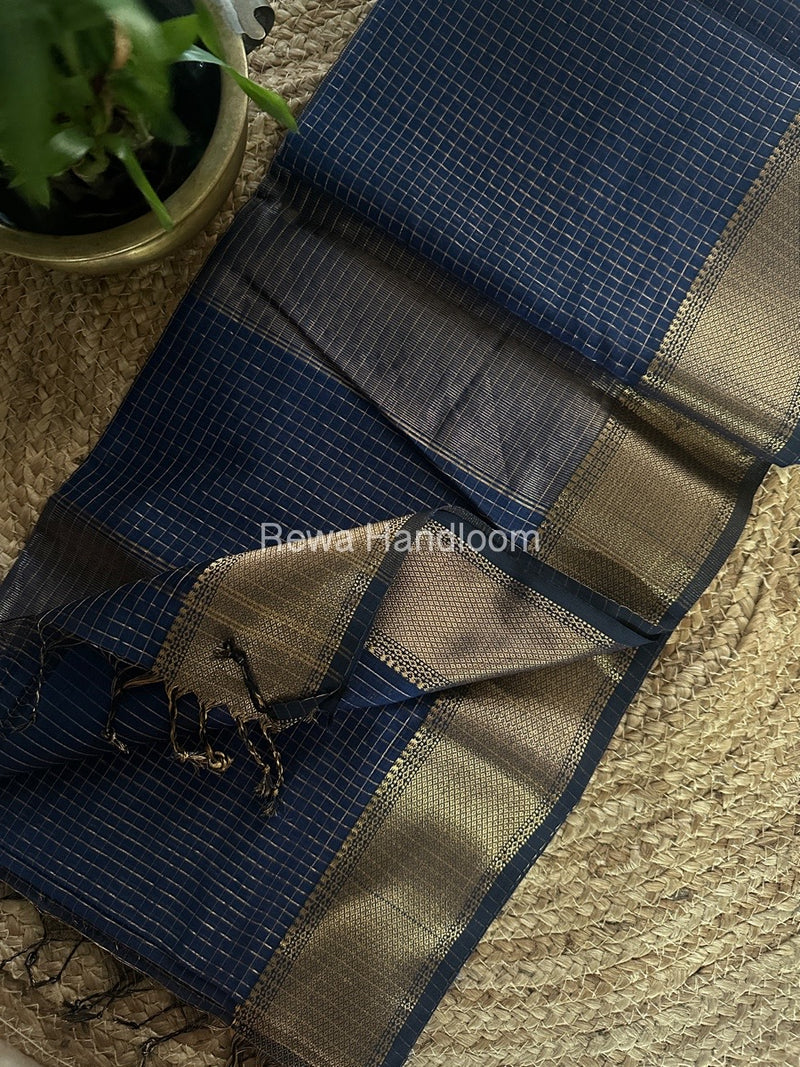 Maheshwari Zari Checks Saree