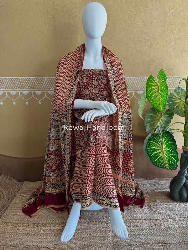  Bagh Print Cotton Suit