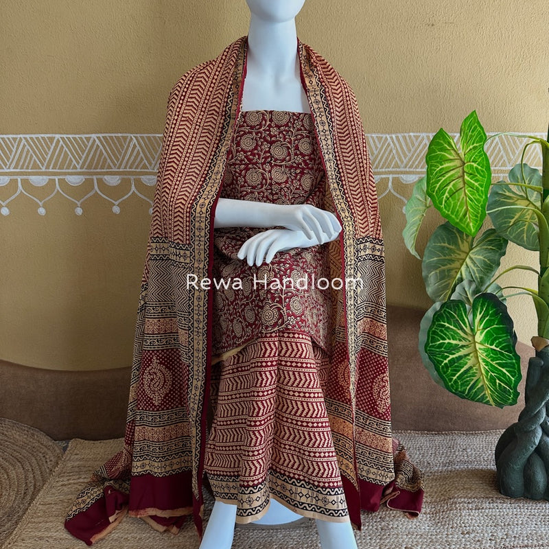  Bagh Print Cotton Suit