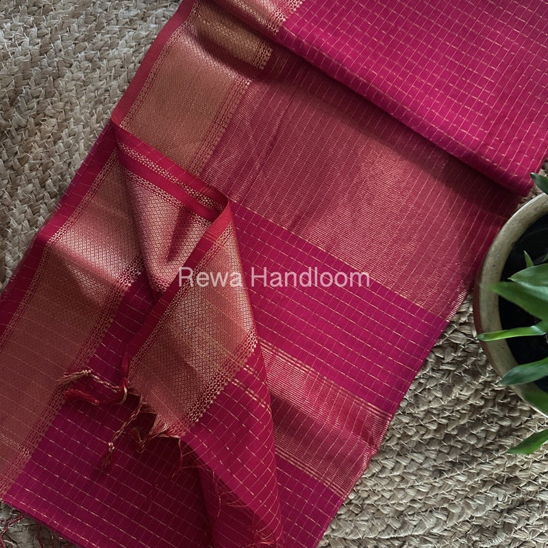 Maheshwari Zari Checks Saree