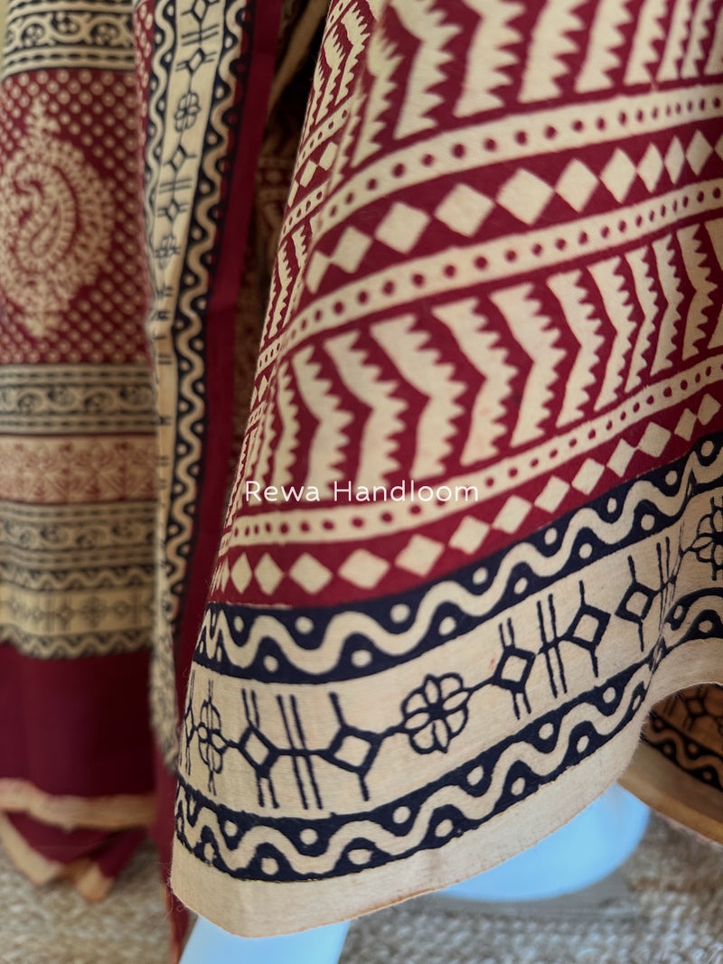  Bagh Print Cotton Suit