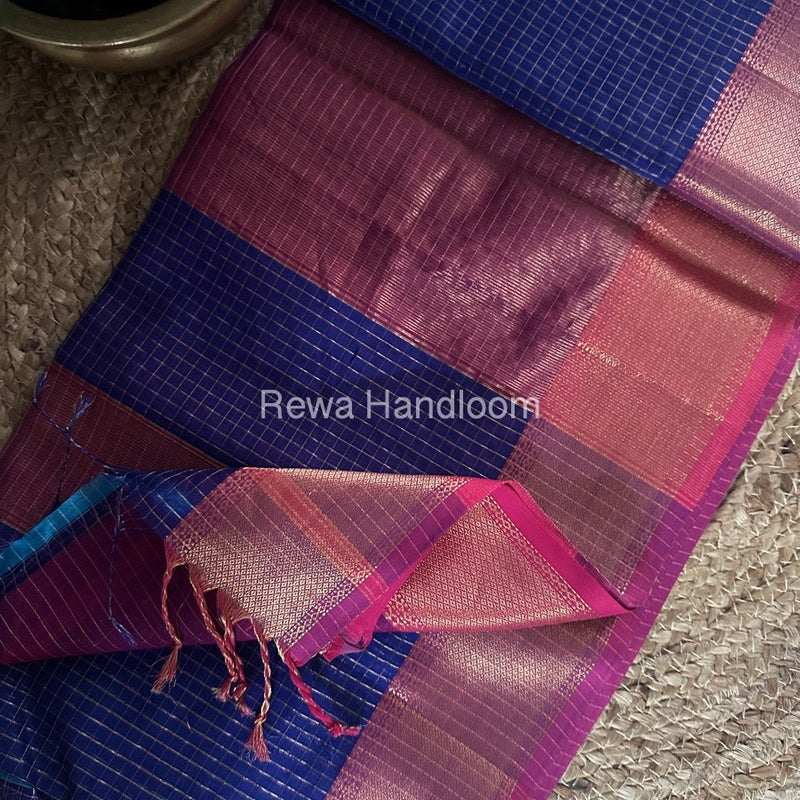 Maheshwari Zari Checks Saree