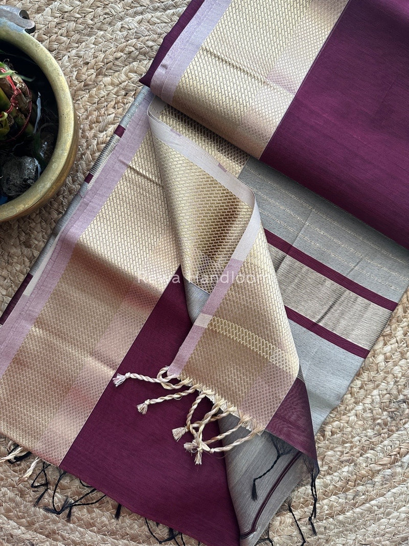 Maheshwari Resham Thread Border Saree
