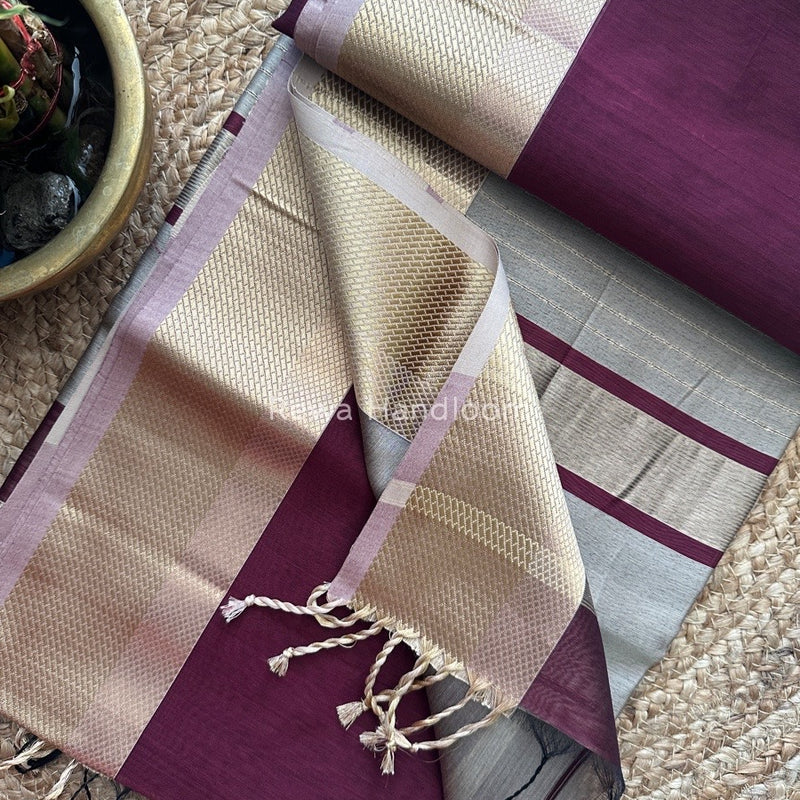 Maheshwari Resham Thread Border Saree
