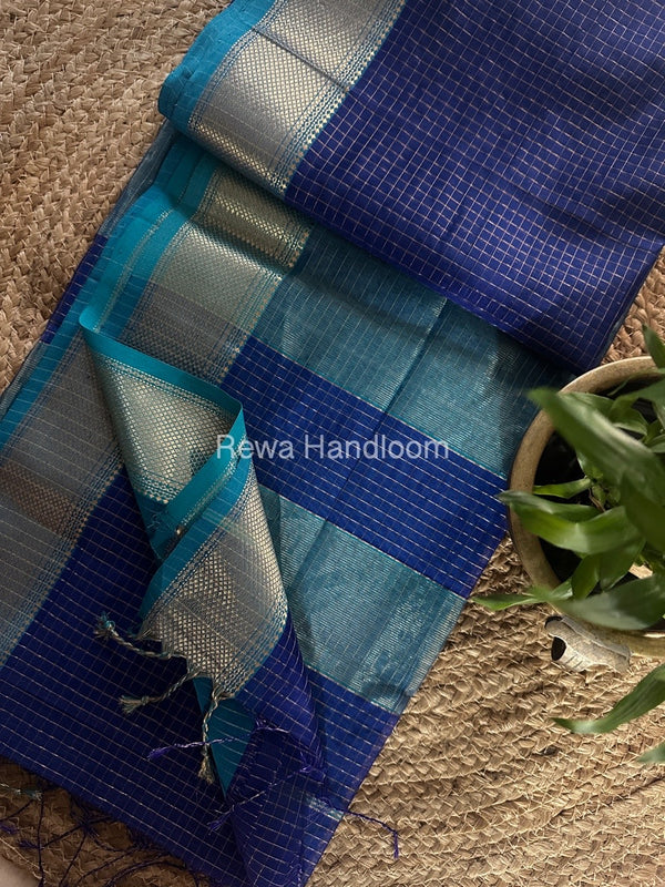 Maheshwari Zari Checks Saree