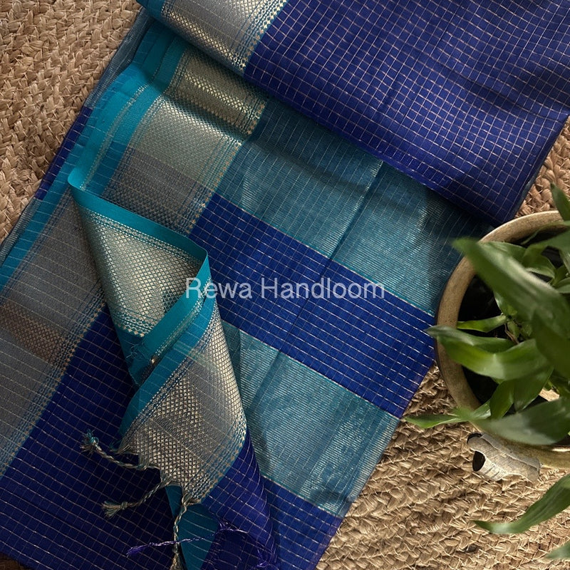 Maheshwari Zari Checks Saree