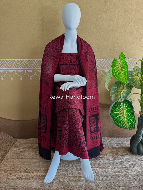 Bagh Print Cotton Suit 