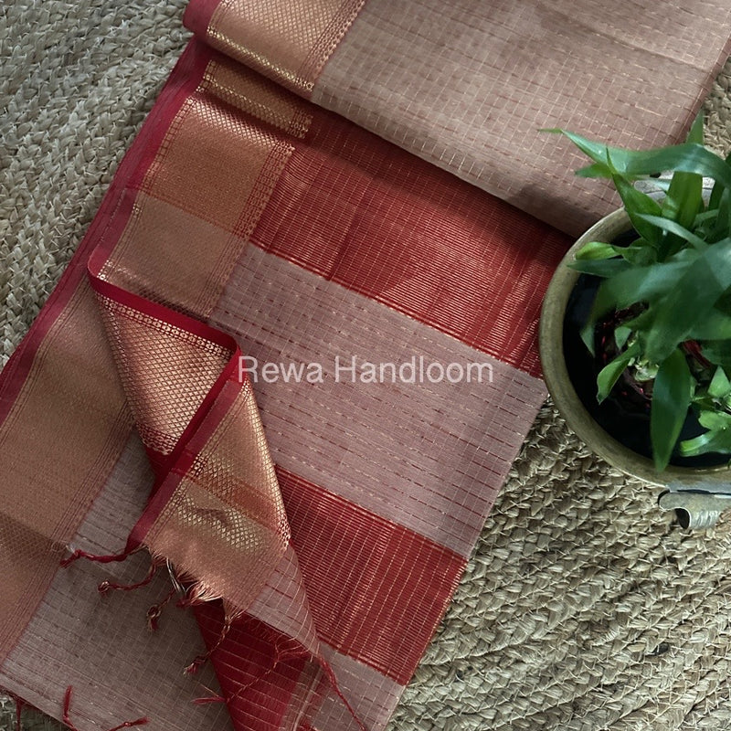 Maheshwari Zari Checks Saree