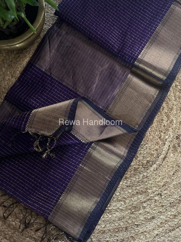 Maheshwari Zari Checks Saree