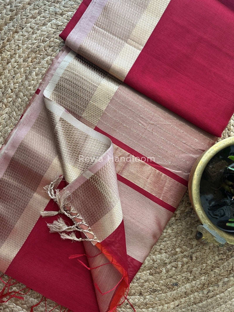 Maheshwari Resham Thread Border Saree