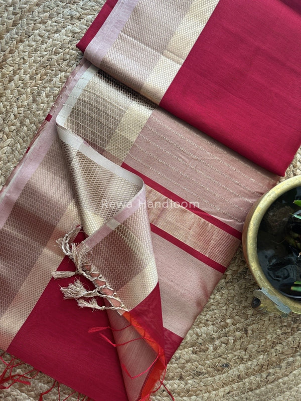 Maheshwari Resham Thread Border Saree