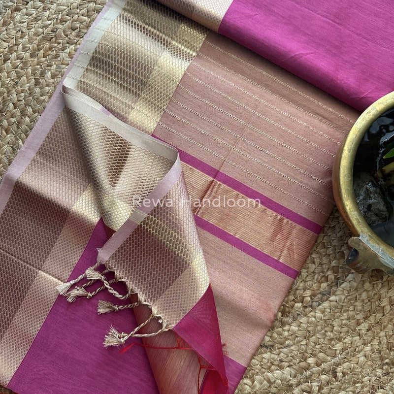 Maheshwari Resham Thread Border Saree