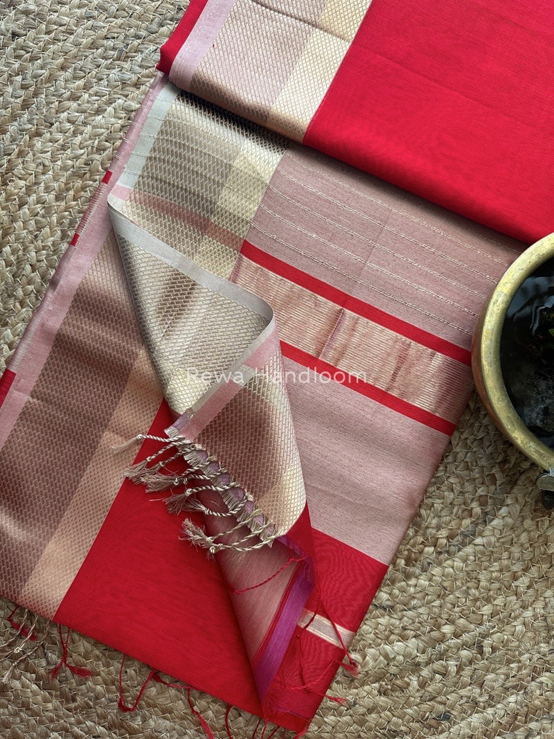 Maheshwari Resham Thread Border Saree