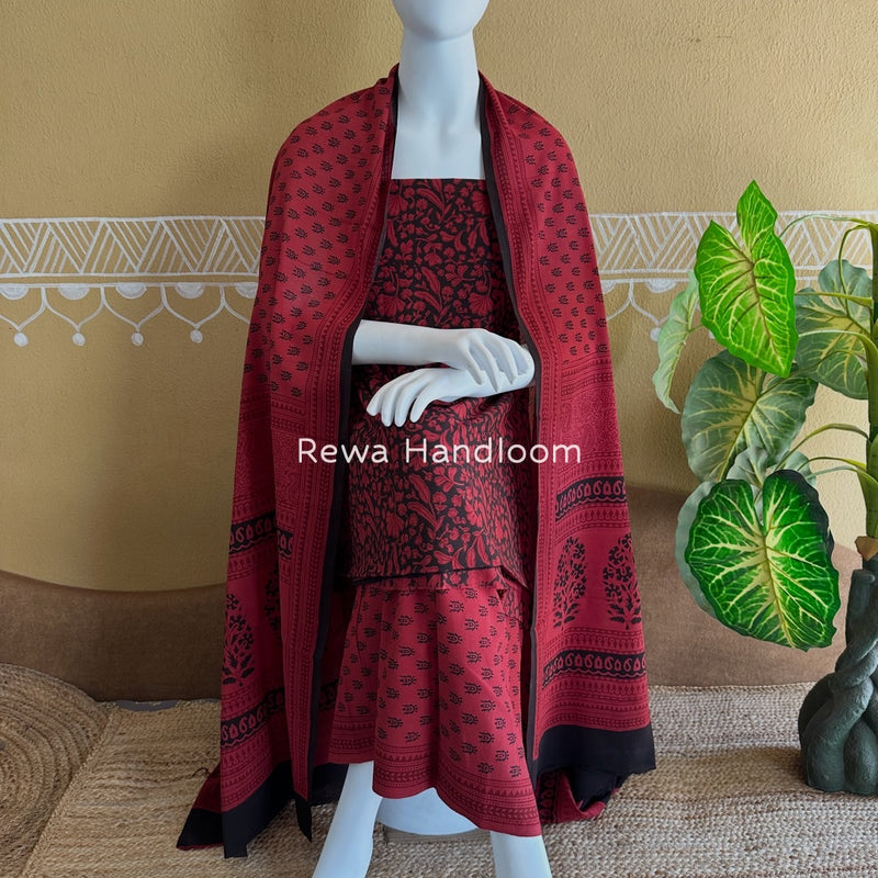 Bagh Print Cotton Suit 
